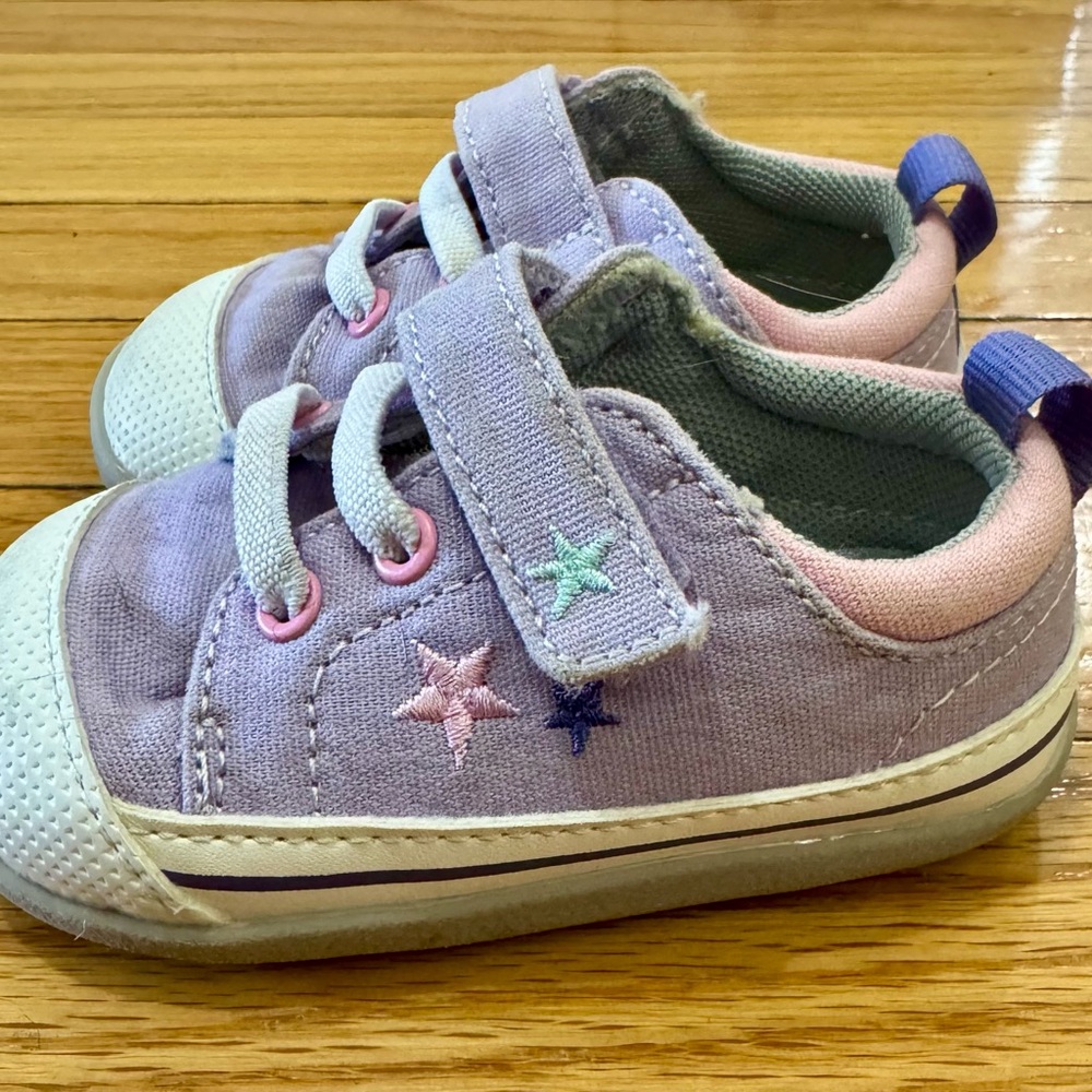 See Kai Run Stevie First Walker Lavender Stars Size 4.5